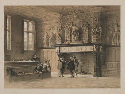 Sketches in Belgium and Germany, Volume I: Hall of Justice of the Magistrates du Franc, Bruges by Louis Haghe