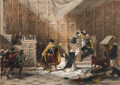 Stalls of the Church of St. Gertrude, Louvain by Louis Haghe