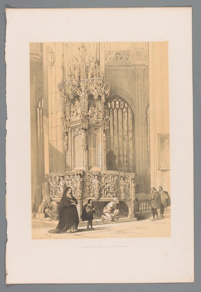 Tabernacle in St. Lawrence Church in Nuremberg by Louis Haghe