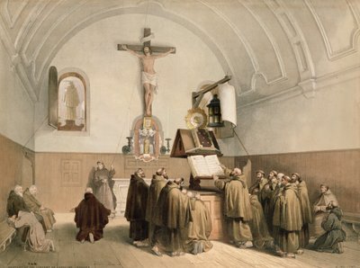 The Bell Ringers at the Oratory of the Capucines, Bruges by Louis Haghe