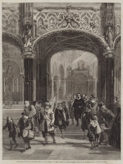 The Corporation of Archers Leaving the Church of Lierre, Belgium, After Hearing Mass on St George