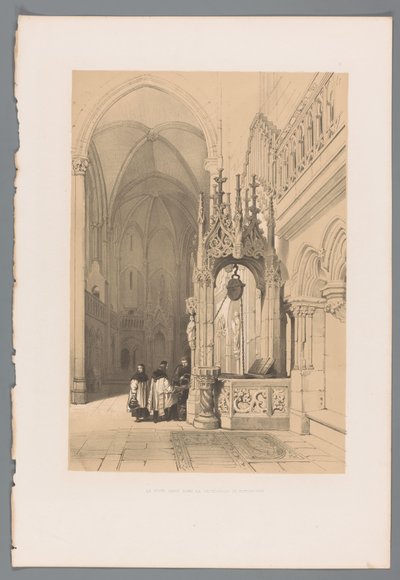 Well in the Cathedral of Regensburg by Louis Haghe