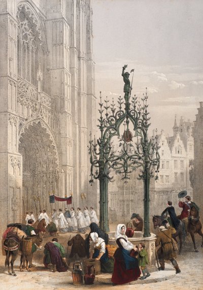 Well of Quentin Matsys, Antwerp by Louis Haghe