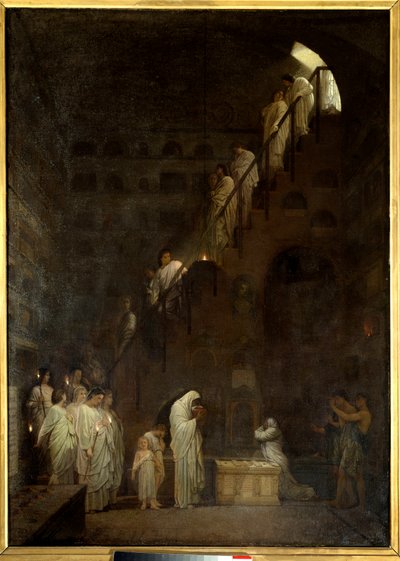 Funeral at the Columbarium of the Cesars House in Rome by Louis Hector Leroux