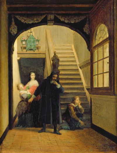 Scene from the Youth of Blaise Pascal by Louis Hector Leroux