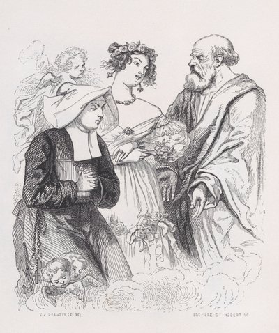 The Two Sisters of Charity from The Complete Works of Béranger by Louis Henri Brevière, Cesar Auguste Hebert