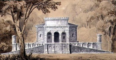 View of the Gendarmerie Imperiale, c.1825 by Louis Hippolyte Lebas