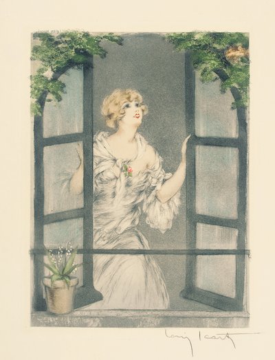 The Four Seasons: Spring, c.1928 (hand-coloured drypoint & aquatint) by Louis Icart