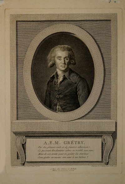 Portrait of the Composer André Ernest Modeste Grétry by Louis Jacques Cathelin