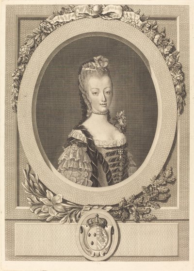Marie-Antoinette of France by Louis Jacques Cathelin after Jean Martial Fredou