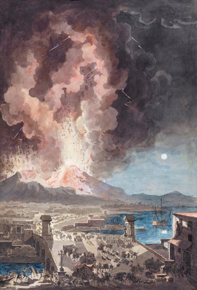 Eruption of Mount Vesuvius, Italy, in 1779 by Louis Jean (after) Desprez