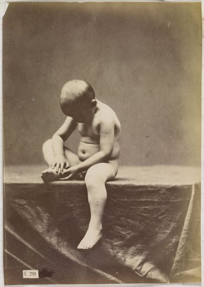 Study of a Nude, Seated Child by Louis Jean Baptiste Igout (attributed to)