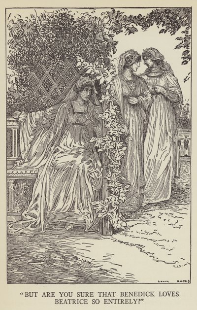 But are you sure that Benedick loves Beatrice so entirely? by Louis John Rhead