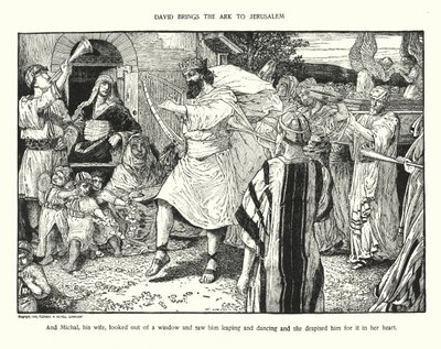 David brings the Ark to Jerusalem by Louis John Rhead