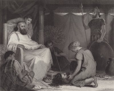 David brought before Saul by Louis John Rhead