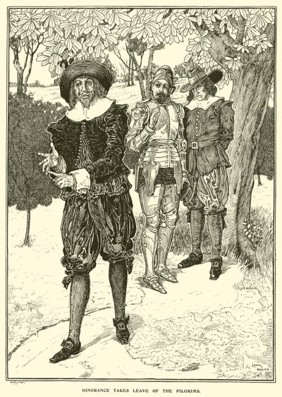 Ignorance Takes Leave of the Pilgrims by Louis John Rhead