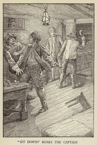 Illustration for Kidnapped by Robert Louis Stevenson by Louis John Rhead