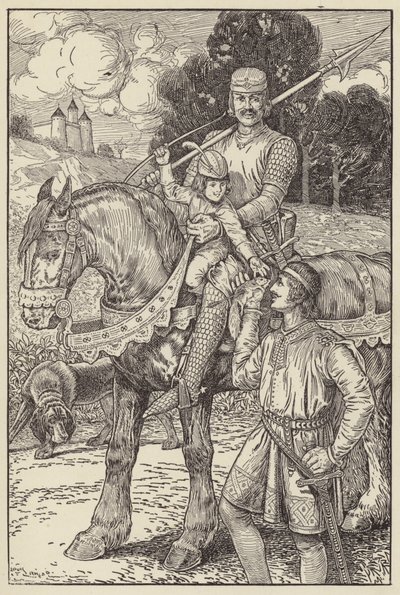 Robert Would Shoot with His Own Little Bow at the Squirrels by Louis John Rhead