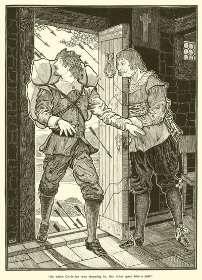 So when Christian was Stepping in, the other Gave him a Pull by Louis John Rhead