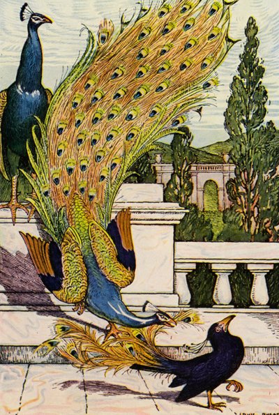 The Peacock and the Magpie by Louis John Rhead