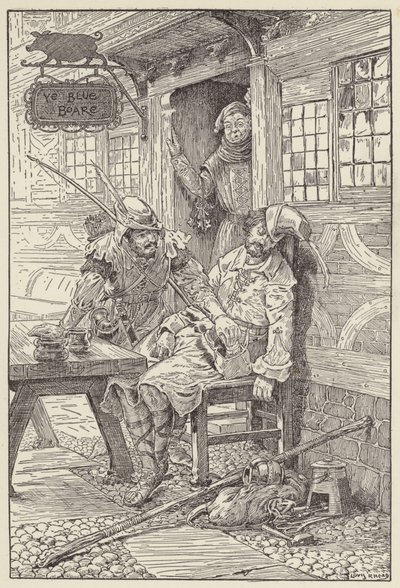 With a Smile on His Face He Reached Over and Drew Forth the Warrant by Louis John Rhead