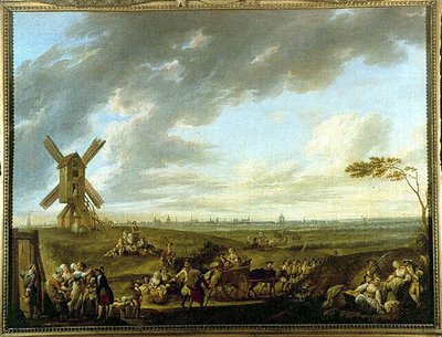 View of Lille Taken by Dieu-de-Marcq - by Louis Joseph Watteau dit Watteau de Lille, Musee de Lille by Louis Joseph  Watteau