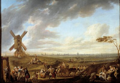 View of Lille taken from the god of Marcq by Louis Joseph  Watteau