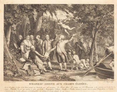 Mirabeau Arrives at the Champs-Élysées by Louis Joseph Masquelier after Jean Michel Moreau