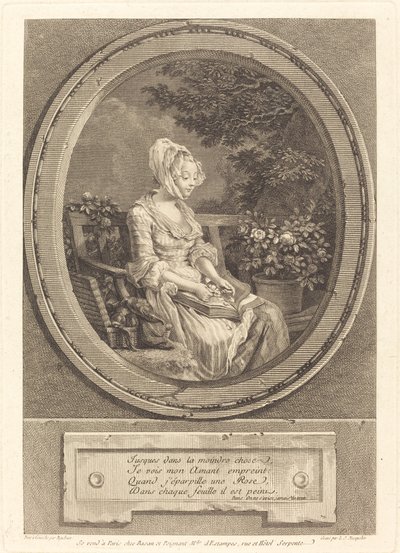 Even in the Smallest Thing by Louis Joseph Masquelier after Pierre Antoine Baudouin