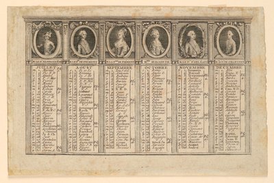 Almanac for the Second Half of the Year 1778 by Louis Joseph Mondhare