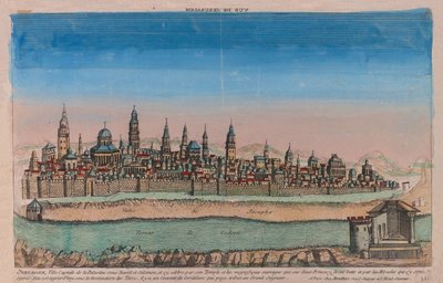The Jerusalem Map, Capital City of Palestine under David and Solomon, 1770 by Louis Joseph Mondhare