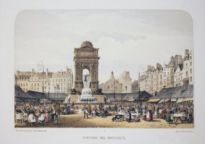Fountain of the Innocents, Paris by Louis Jules Arnout