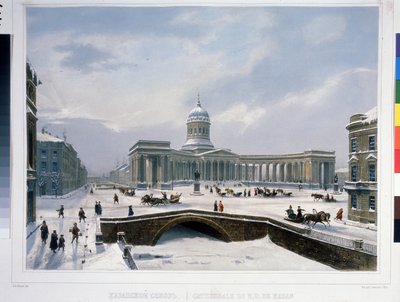 The Kazan Cathedral in Saint Petersburg by Louis Jules Arnout