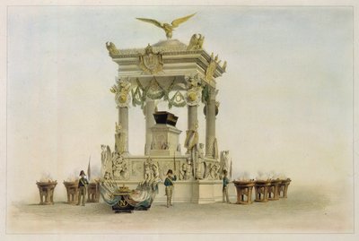 Coffin of Napoleon in the Church at Les Invalides by Louis Jules Arnout