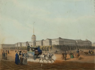 The Admiralty in Saint Petersburg by Louis Jules Arnout