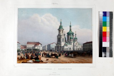 The Sennaya Square and the Saviour Church in Saint Petersburg by Louis Jules Arnout by Louis Jules Arnout