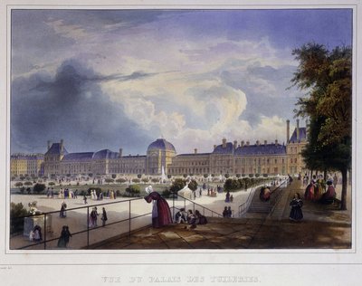 View of the Tuileries Palace - in 