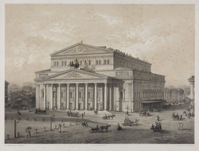 The Bolshoi Theatre in Moscow by Louis Julien Jacottet