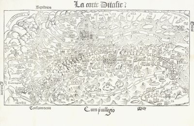 The Map of Italy by Louis Julien Jacottet