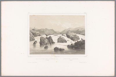 Salmon Fishers at the Kassa River in Halland (Views in Scandinavia) by Louis Julien Jacottet