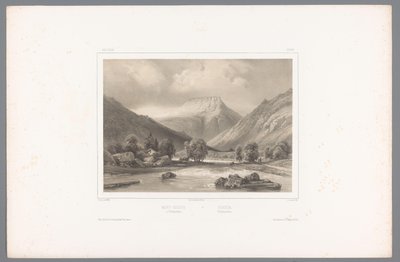 View of the Gaustatoppen in Telemark by Louis Julien Jacottet