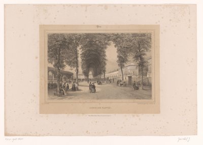 View of the Jardin des Plantes by Louis Julien Jacottet
