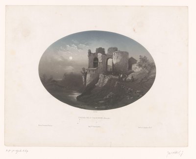 View of the Ruins of the Castle of the Four Sons of Aymon by Louis Julien Jacottet