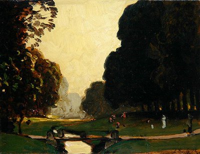 The Little Fulda in the Karlsaue Park, Kassel by Louis Kolitz