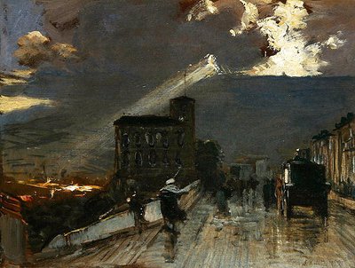 The Terrace in Kassel with a Storm Brewing by Louis Kolitz