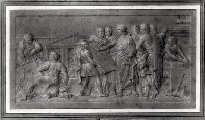 Improvements for Paris, study for a low relief, early 19th century by Louis Lafitte