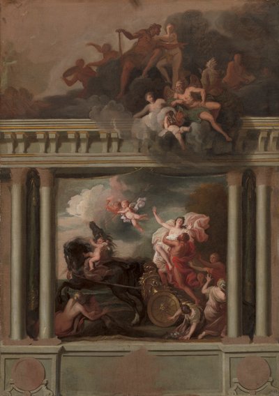 The Rape of Proserpine, Design for the Staircase of Devonshire House, London by Louis Laguerre