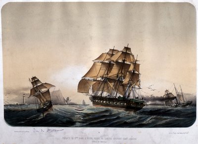 Frigate 2nd Row in Gibraltar by Louis Le Breton