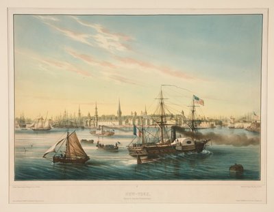 New York. Arrival of the Transatlantic Steamer by Louis Le Breton