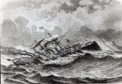 The disaster to the Great Eastern in September, 1861 by Louis Le Breton